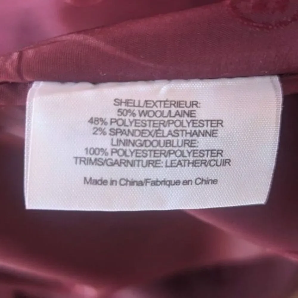 Tory Burch Celeste dress dark plum burgundy leather accent wool blend Size 6